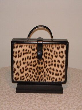 Nettie Rosenstein Authentic Leopard Frontside Briefcase
